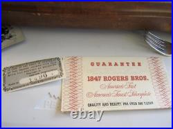 VTG 1847 Rogers Brothers Eternally Yours Silver Plated Flatware 65 Pc Set & Case