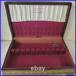 VTG 1940's Hand Painted 1847 Rogers Bros Silverware Flatware Storage Box Case