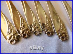 VTG 1950's 55pc 1847 Rogers Bros. Daffodil Eternally Yours Silverplate Flatware