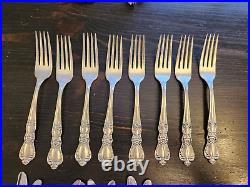 VTG 54 pcs 1847 ROGERS HERITAGE Silverplate Flatware FOR Eight EXTRA PIECES VTG 54 pcs 1847 ROGERS HERITAGE Silverplate Flatware FOR Eight EXTRA PIECES