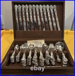 VTG 64pc Rogers FRENCH ROSE Silver-plate