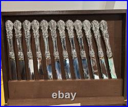 VTG 64pc Rogers FRENCH ROSE Silver-plate