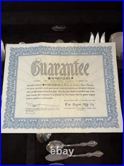 VTG 69pc GRAND ELEGANCE Wm Rogers MFG Co Flatware 1959 Silver Plate Bonus Pieces