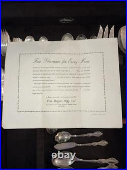 VTG 69pc GRAND ELEGANCE Wm Rogers MFG Co Flatware 1959 Silver Plate Bonus Pieces