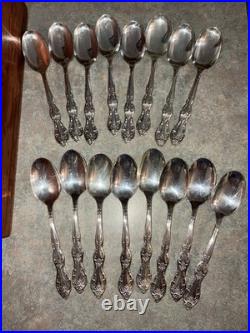 VTG 69pc GRAND ELEGANCE Wm Rogers MFG Co Flatware 1959 Silver Plate Bonus Pieces
