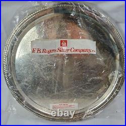VTG FB Rogers Silver Plate Punch Bow Tray & 12 Goblets NEW Original Packing