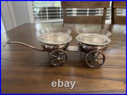 VTG FB Rogers Silver Plated Condiment Wagon MCM