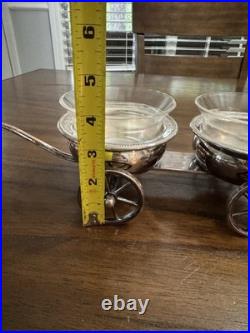 VTG FB Rogers Silver Plated Condiment Wagon MCM