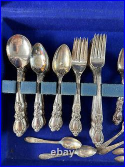 VTG Lot Set of 79pcs 1847 ROGERS BROS IS HERITAGE SILVERWARE FLATWARE + 5 Grapes