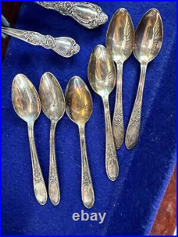 VTG Lot Set of 79pcs 1847 ROGERS BROS IS HERITAGE SILVERWARE FLATWARE + 5 Grapes