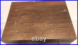 VTG! Rogers & Bros XII Sectional Picardy Silver Plate Flatware & Wood Box 57 Pc VTG! Rogers & Bros XII Sectional Picardy Silver Plate Flatware & Wood Box 57 Pc