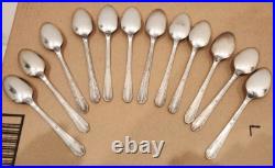 VTG! Rogers & Bros XII Sectional Picardy Silver Plate Flatware & Wood Box 57 Pc VTG! Rogers & Bros XII Sectional Picardy Silver Plate Flatware & Wood Box 57 Pc