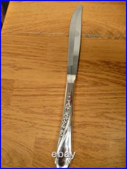 VTG WM ROGERS & SON 67 pc Silverplate Flatware set & Chest SPRING FLOWER PATTERN