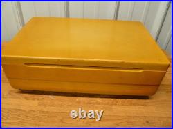 VTG WM ROGERS & SON 67 pc Silverplate Flatware set & Chest SPRING FLOWER PATTERN