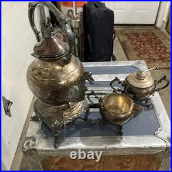 Very Fancy Antique Tea Set. Trade Mark FB ROGERS SILVER Co 1883 1960