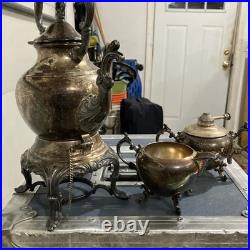 Very Fancy Antique Tea Set. Trade Mark FB ROGERS SILVER Co 1883 1960