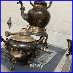 Very Fancy Antique Tea Set. Trade Mark FB ROGERS SILVER Co 1883 1960