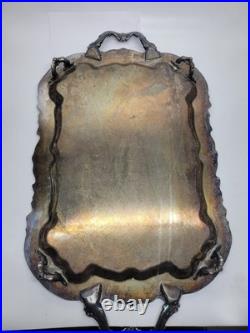 Victorian FB Rogers Silver Plate Coffee Pot Tea Pot Creamer And Serving Tray