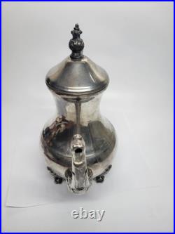 Victorian FB Rogers Silver Plate Coffee Pot Tea Pot Creamer And Serving Tray