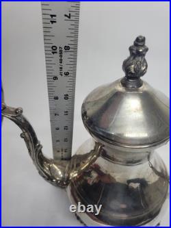 Victorian FB Rogers Silver Plate Coffee Pot Tea Pot Creamer And Serving Tray