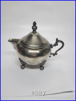 Victorian FB Rogers Silver Plate Coffee Pot Tea Pot Creamer And Serving Tray