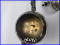 Victorian FB Rogers Silver Plate Coffee Pot Tea Pot Creamer And Serving Tray