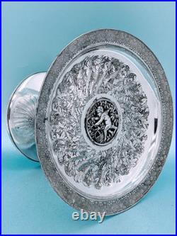 Victorian Rogers & Bros Civil War Era Silver Plate Figural Cherub Card Receiver