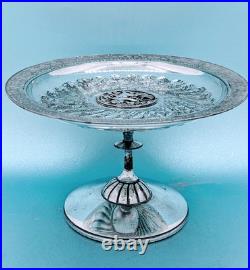 Victorian Rogers & Bros Civil War Era Silver Plate Figural Cherub Card Receiver