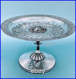 Victorian Rogers & Bros Civil War Era Silver Plate Figural Cherub Card Receiver