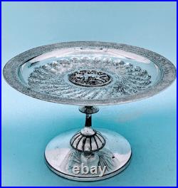 Victorian Rogers & Bros Civil War Era Silver Plate Figural Cherub Card Receiver