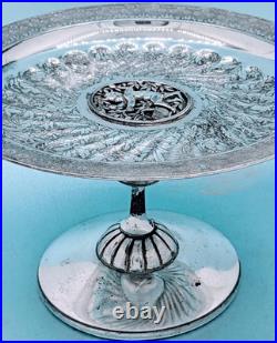 Victorian Rogers & Bros Civil War Era Silver Plate Figural Cherub Card Receiver