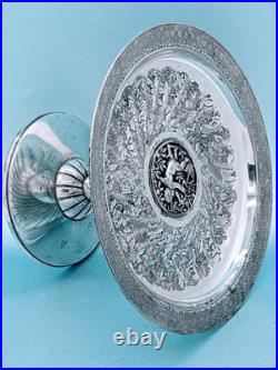 Victorian Rogers & Bros Civil War Era Silver Plate Figural Cherub Card Receiver