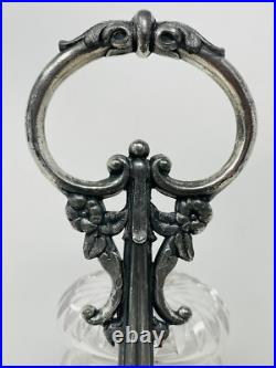 Victorian Rogers Smith & Co Silver Plate Greek Key Double Pickle Castor Set