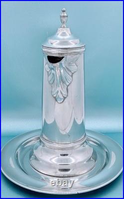 Victorian Rogers & Smith Quadruple Silver Plate Wine Decanter Under Plate Goblet