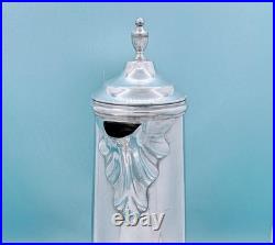 Victorian Rogers & Smith Quadruple Silver Plate Wine Decanter Under Plate Goblet