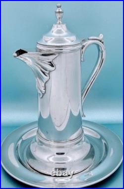 Victorian Rogers & Smith Quadruple Silver Plate Wine Decanter Under Plate Goblet