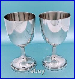 Victorian Rogers & Smith Quadruple Silver Plate Wine Decanter Under Plate Goblet