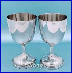Victorian Rogers & Smith Quadruple Silver Plate Wine Decanter Under Plate Goblet