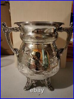 Victorian Silver Plate Rogers Smith & Co. Peacock Design Spooner c1870
