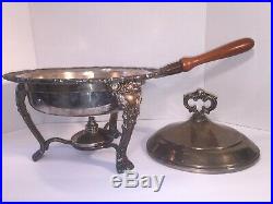 Victorian Style Elegant Lobster Chafer F. B. Rogers Silver Plated Dish Warmer Set
