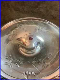 Victorian William Rogers Brothers silver plate fruit basket shamrock design Etch