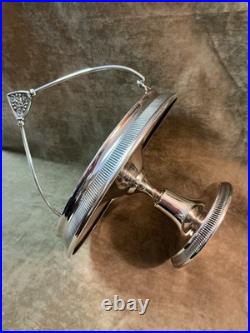 Victorian William Rogers Brothers silver plate fruit basket shamrock design Etch