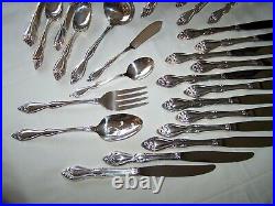 Vint Wm A Rogers OLD SOUTH PATTERN Service for 12 SILVERPLATE UTENSILS 80 Pcs