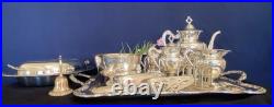 Vintage 11-PC Silverplate Serving Set Quadruple Plate, Mixed Makers Marks