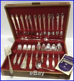 Vintage 1847 IS Rogers Brothers Silverplate Flatware Set In Box Serves 12 Extra