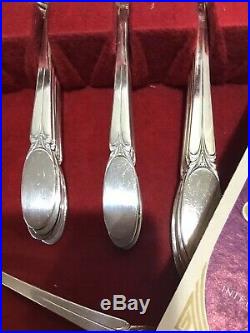 Vintage 1847 IS Rogers Brothers Silverplate Flatware Set In Box Serves 12 Extra