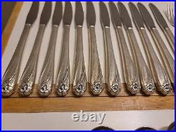 Vintage 1847 ROGERS BROS. Daffodil Service for 12 Silverware Set 76 Pcs