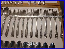 Vintage 1847 ROGERS BROS. Daffodil Service for 12 Silverware Set 76 Pcs