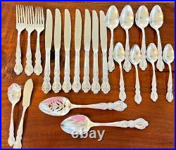 Vintage 1847 ROGERS BROS HERITAGE Flatware Set of 22 Silverplate Silverware IS