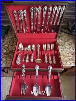 Vintage 1847 Roger's Bros Heritage Silver plate Flatware Set 77 Pieces